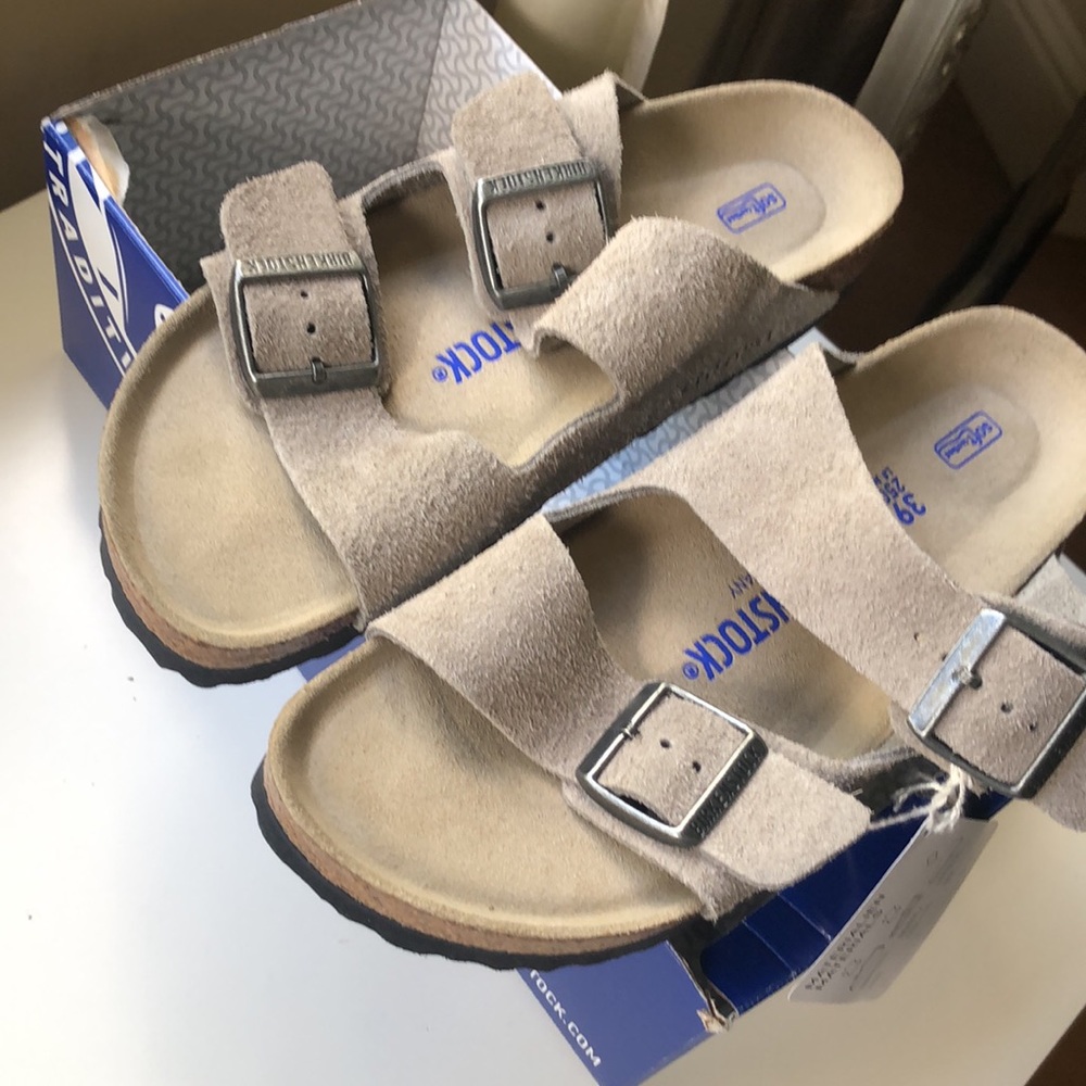 - Birkenstock Arizona Bs stone coin sandal